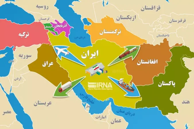 ۵۷ درصد از کل صادرات ایران به همسایگان